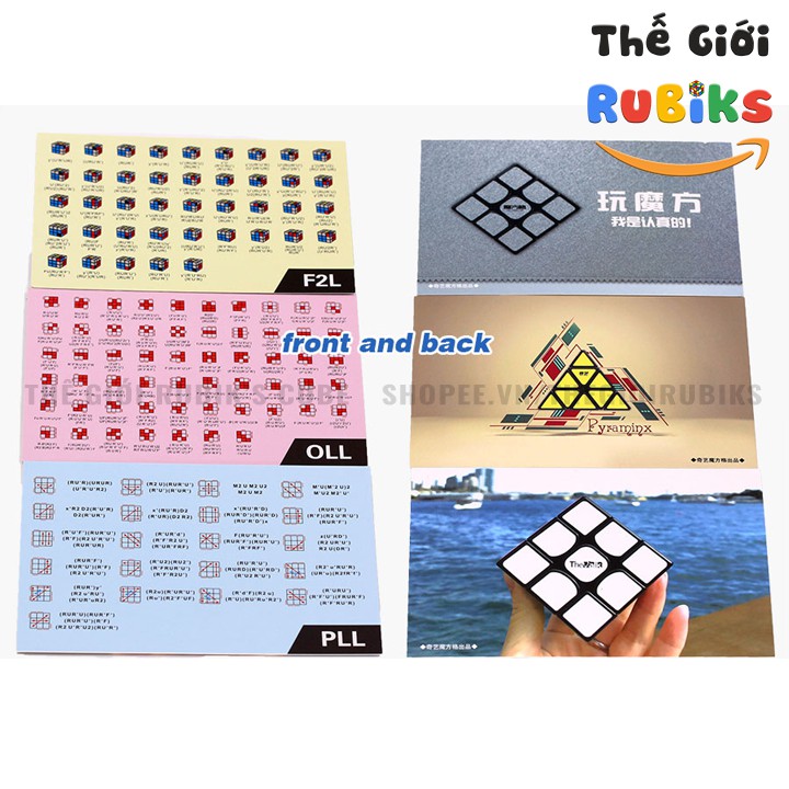 Bộ 3 Thẻ Công Thức CFOP Xoay Rubik 3x3 QiYi CFOP