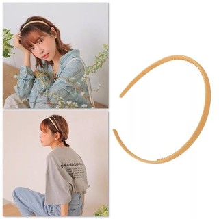 Bờm tóc nhựa đơn sắc Solid Colour Headband phong cách Retro dễ phối đồ
