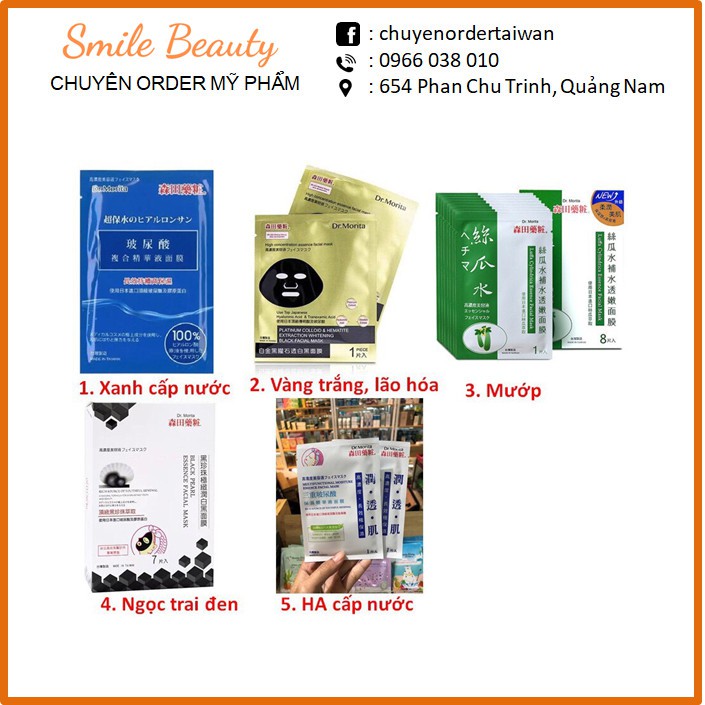 [MIẾNG LẺ] Mặt nạ dr.morita dòng cao cấp các loại (CHÍNH HÃNG)