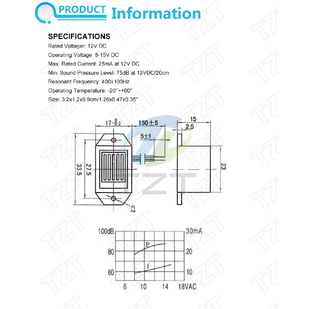 Chuông Báo Động Điện Tử Mini Dc 12v 85db | BigBuy360 - bigbuy360.vn