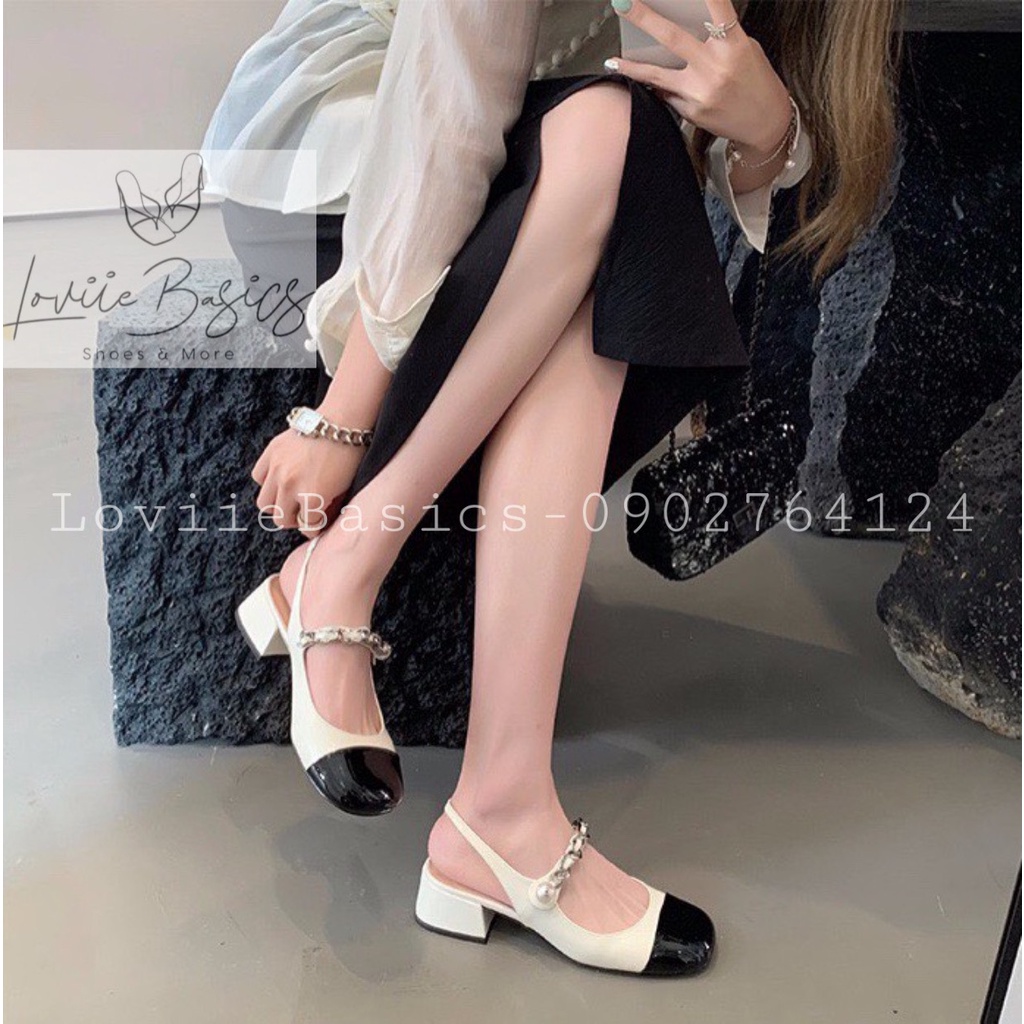 GIÀY BÍT MŨI GÓT VUÔNG THỜI TRANG LOVIIE BASICS - SỤC NỮ THỜI TRANG GÓT VUÔNG  G220216 G220316