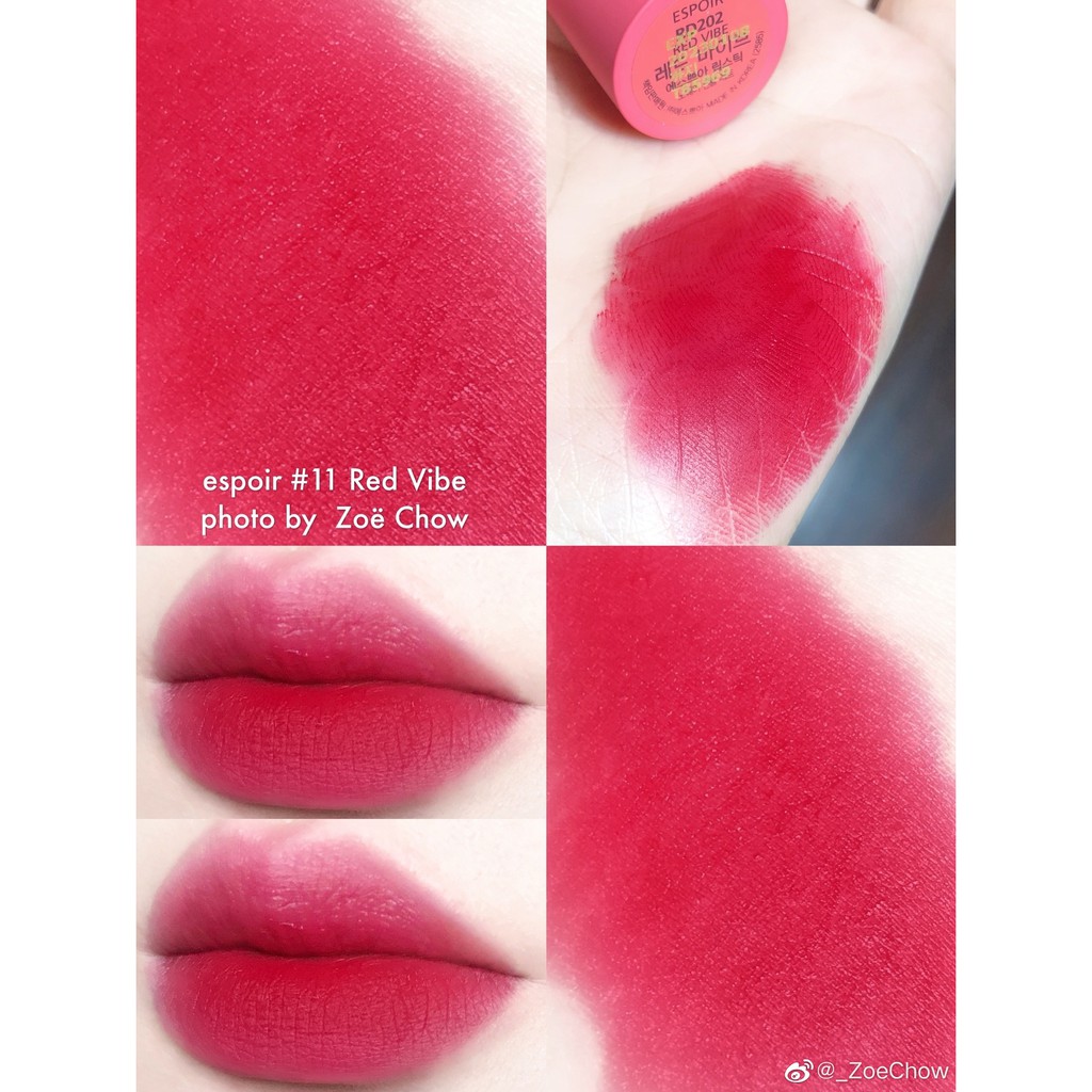 Son thỏi lì Espoir No wear power matte màu red vibe