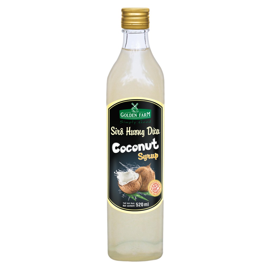 Syrup Golden Farm Dừa (Coconut Syrup) 520 ml - SGF029