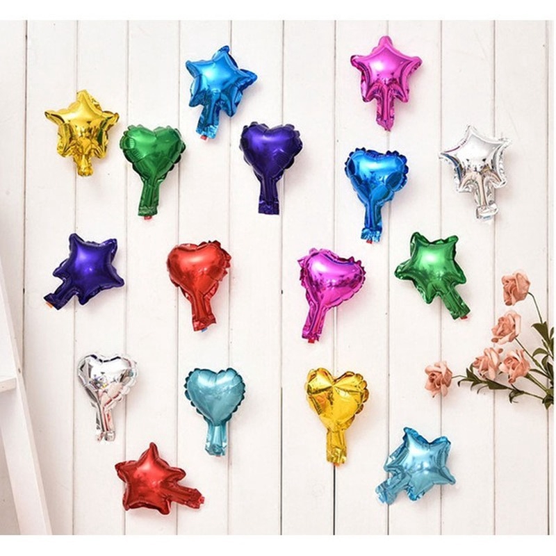 Set 50 Bong Bóng Trái Tim 10&quot; 5 inch Trang Trí Tiệc Cưới