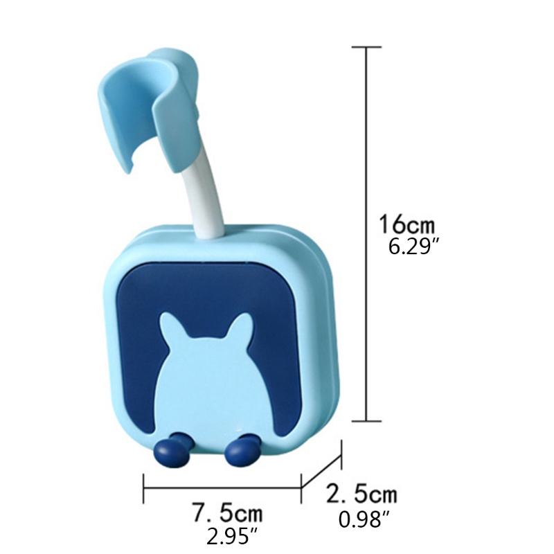 Giá Đỡ Vòi Hoa Sen Tự Dính Thiết Kế Dễ Thương Kèm Móc Ẩn Tiện Dụng