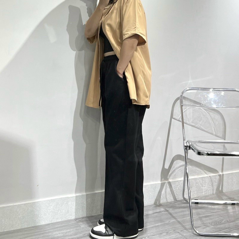 Quần Kaki Nữ Ống Suông Chất Vải Mềm Mát Form Rộng Mặc Thoải Mái NEW UNISEX