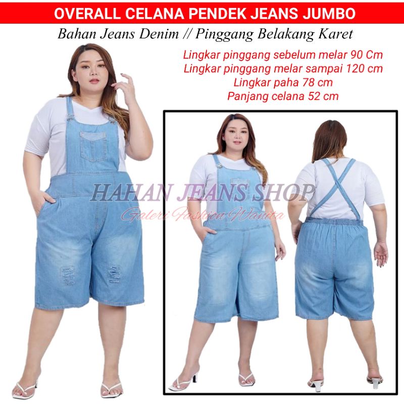 Quần Yếm Jean Ngắn Rách Cỡ Lớn Jumbo Dành Cho Nữ Tuổi Teen Khỉ Sandatan