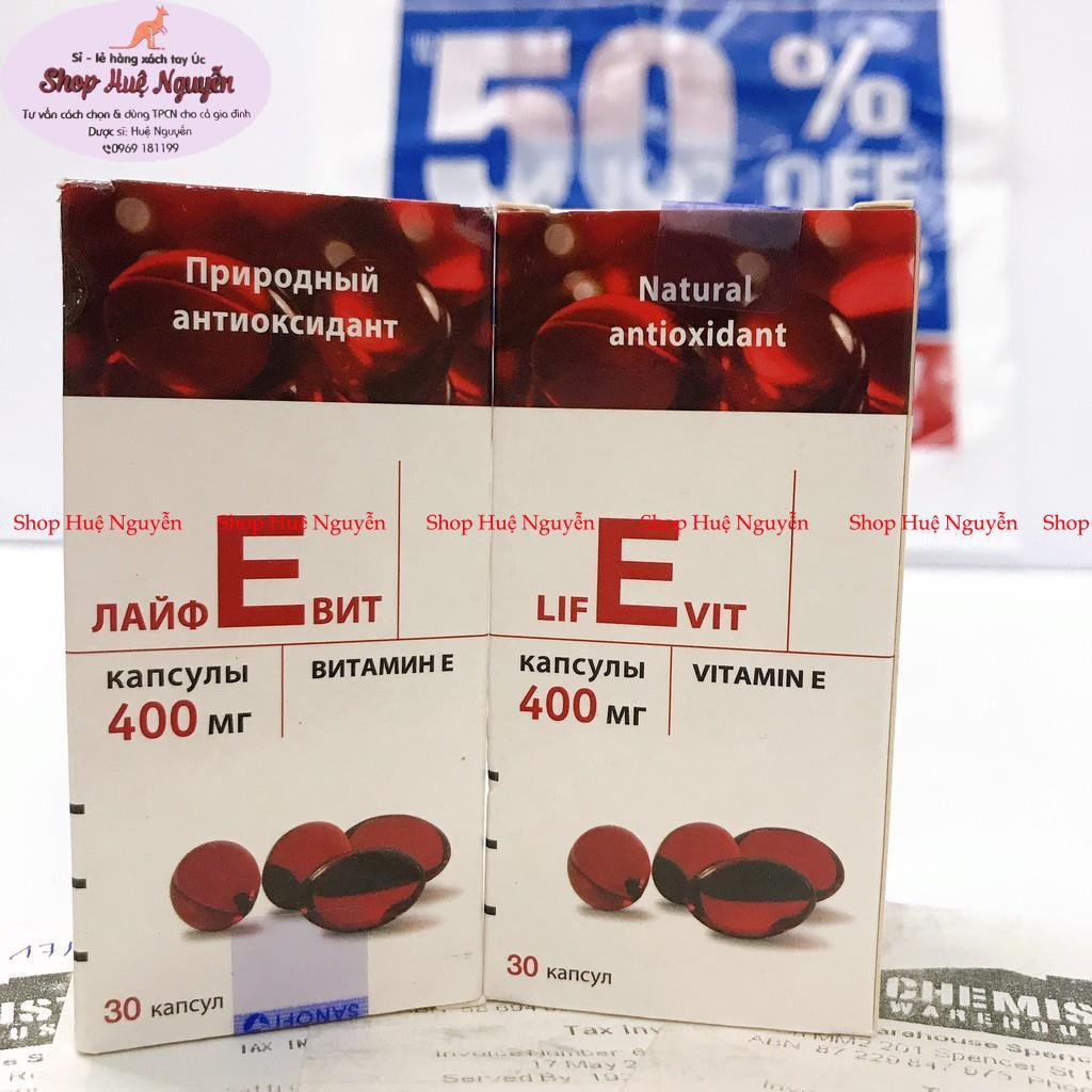 VITAMIN E ĐỎ NGA 270MG MẪU MỚI