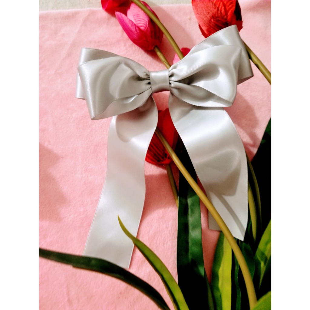 kẹp (cột) nơ lụa satin chất đẹp