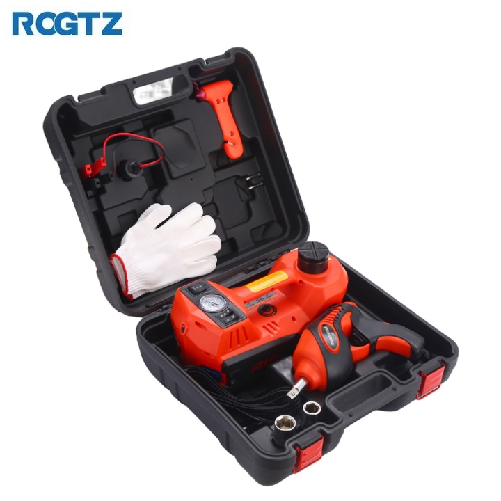 Bộ nâng kích gầm điện kiêm máy bơm lốp và máy siết ốc ô tô thương hiệu ROGTZ TY-003 - Hàng Chính Hãng
