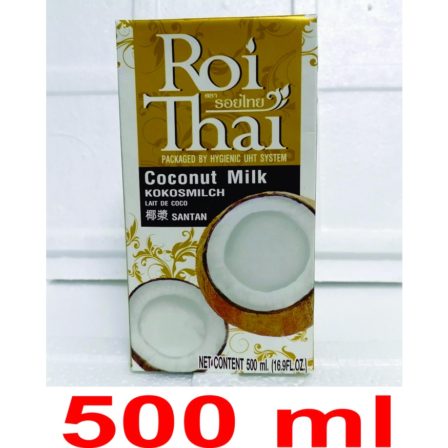 [Hộp 500ml] NƯỚC CỐT DỪA [Thailand] ROI THAI Coconut Milk (halal) (ttdt)