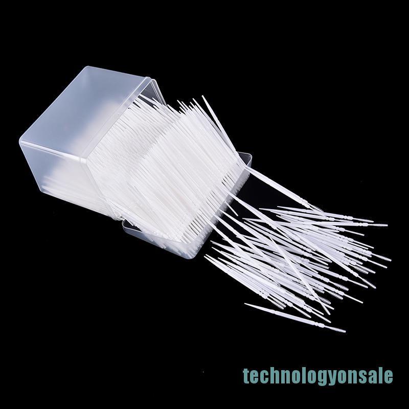 Set 1100 tăm nhựa vệ sinh răng miệng thiết kế 2 đầu