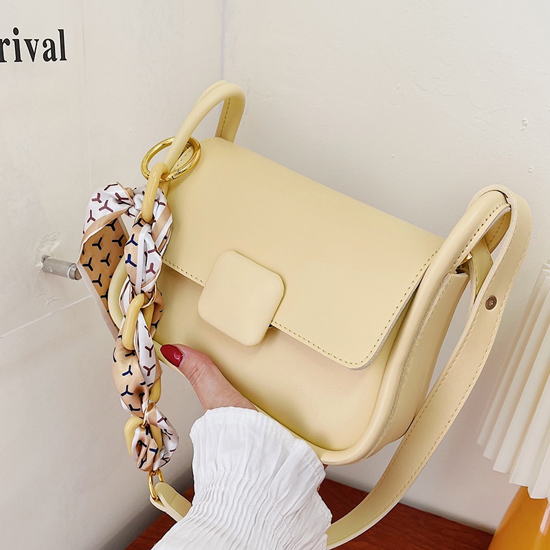 IELGY Túi Đeo Chéo Hình Vuông Cỡ Nhỏ Bằng Lụa Thời Trang Phong Cách Hàn Quốc Cho Nữ