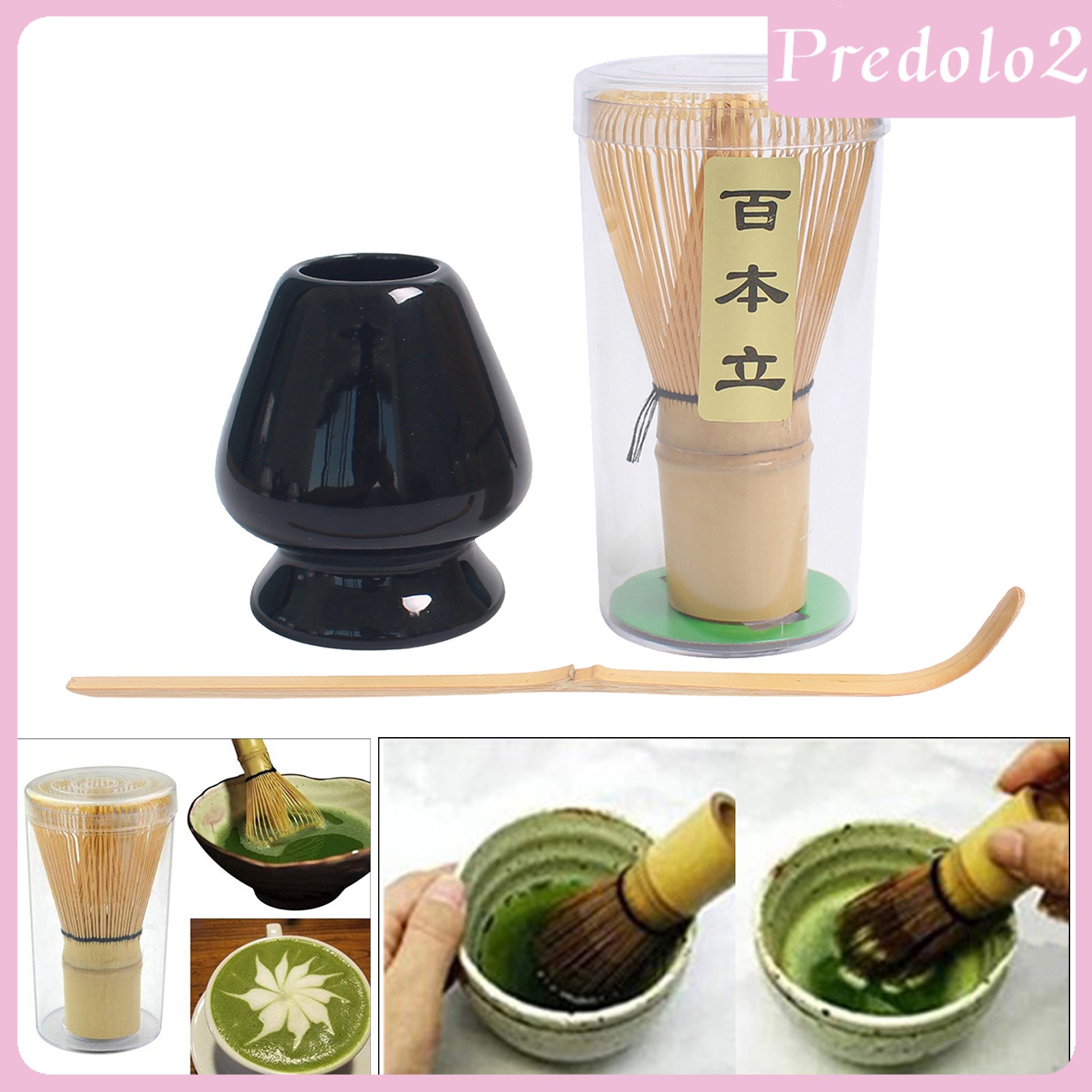 Bộ Dụng Cụ Pha Trà Matcha 2 Trong 1 Bằng Tre