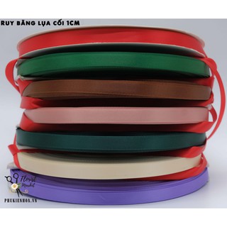 RUY BĂNG LỤA CỐI 1CM - 100 Yard (92m) - Rất dầy dặn, sắc nét