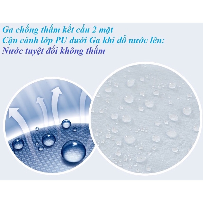 Ga Chống Thấm Màu Trơn Cao Cấp, Chống Nước Tuyệt Đối, Không Bí