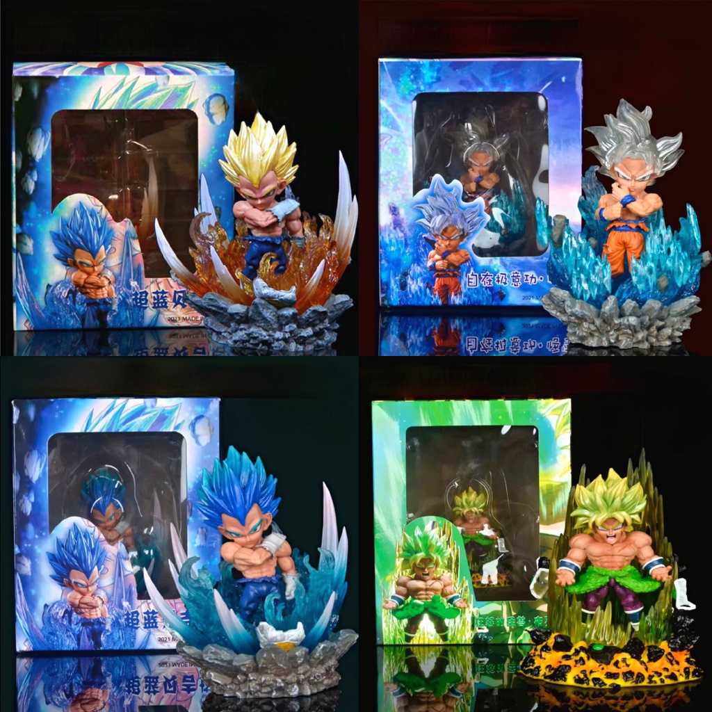 Mô hình anime Dragon Ball 7 viên ngọc rồng: Goku, Vegeta, Broly cực đẹp có đèn LED
