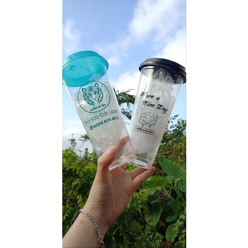Cốc tym cứng 700ml dáng thon cao xinh xắn dày dặn không mùi không hại cho sức khỏe