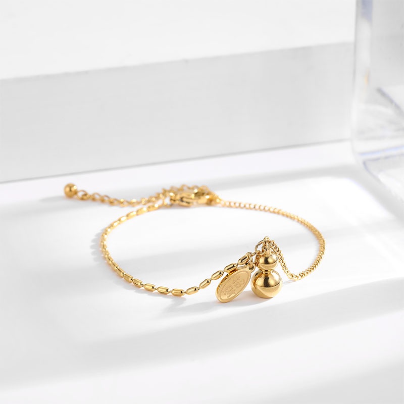 Vòng Tay Thép Titan 18k Không Gỉ Chống Nước Không Phai Màu Thời Trang Đơn Giản Cho Nữ