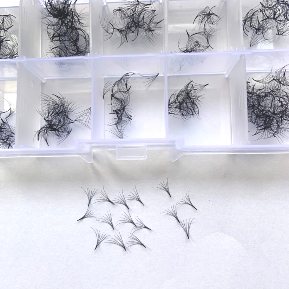 Mi FAN 6D C  - D 007 MIX SIZE (8-&gt;13),9-15 mm (1000fan)_dụng cụ nối mi_THÚY HÀ