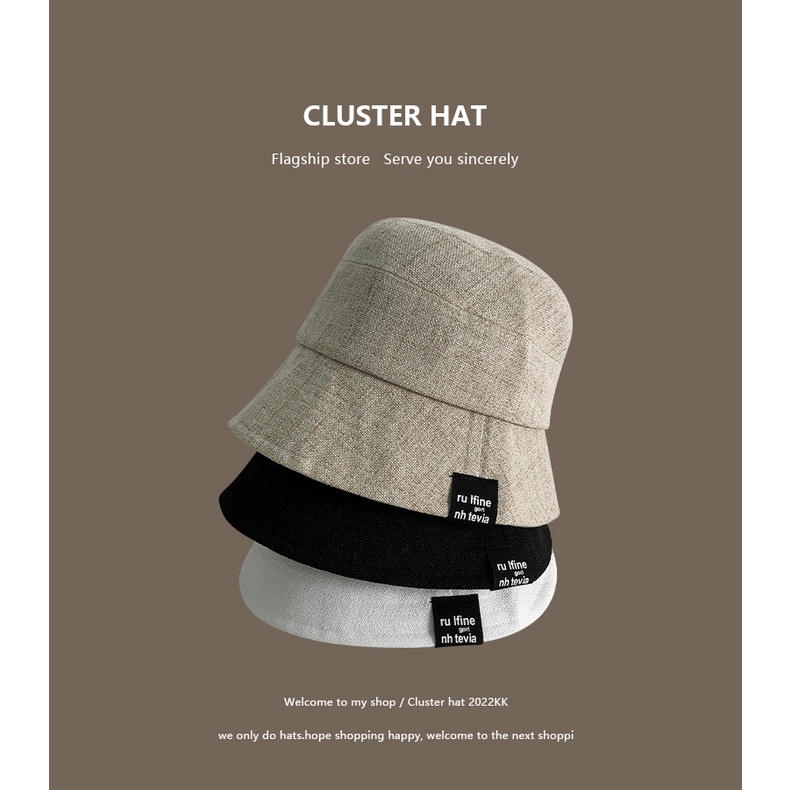 Nón Bucket Chất Liệu Cotton Lanh Thời Trang Xuân Hè Phong Cách Nhật Bản Cho Nữ
