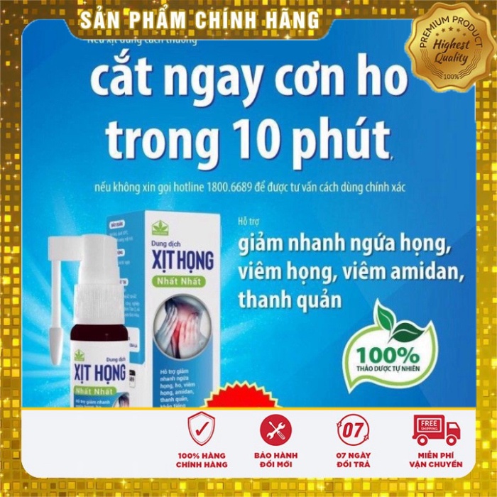 [Chính hãng]  XỊT HỌNG NHẤT NHẤT_ Chai 20ml -  Date mới nhất