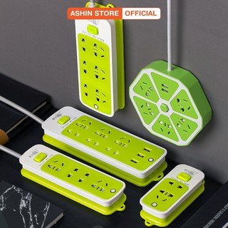 Ổ Cắm Điện Xanh Chống Giật Thế Hệ Mới Kèm 3 Cổng USB An Toàn Cho Gia Đình
