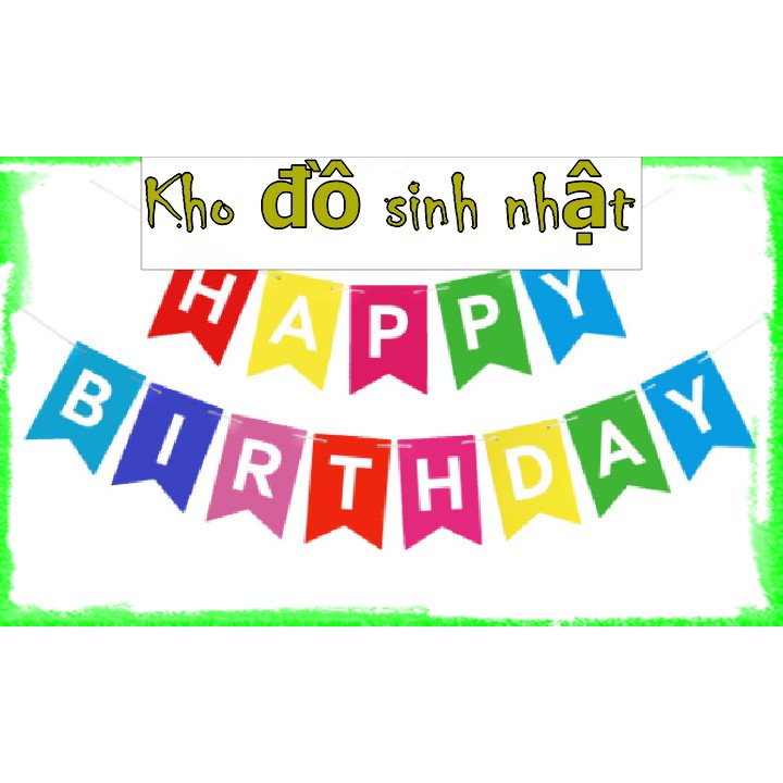 Dây treo chữ HAPPY BIRTHDAY ánh kim trang trí sinh nhật - dài 3M, trang trí tiệc