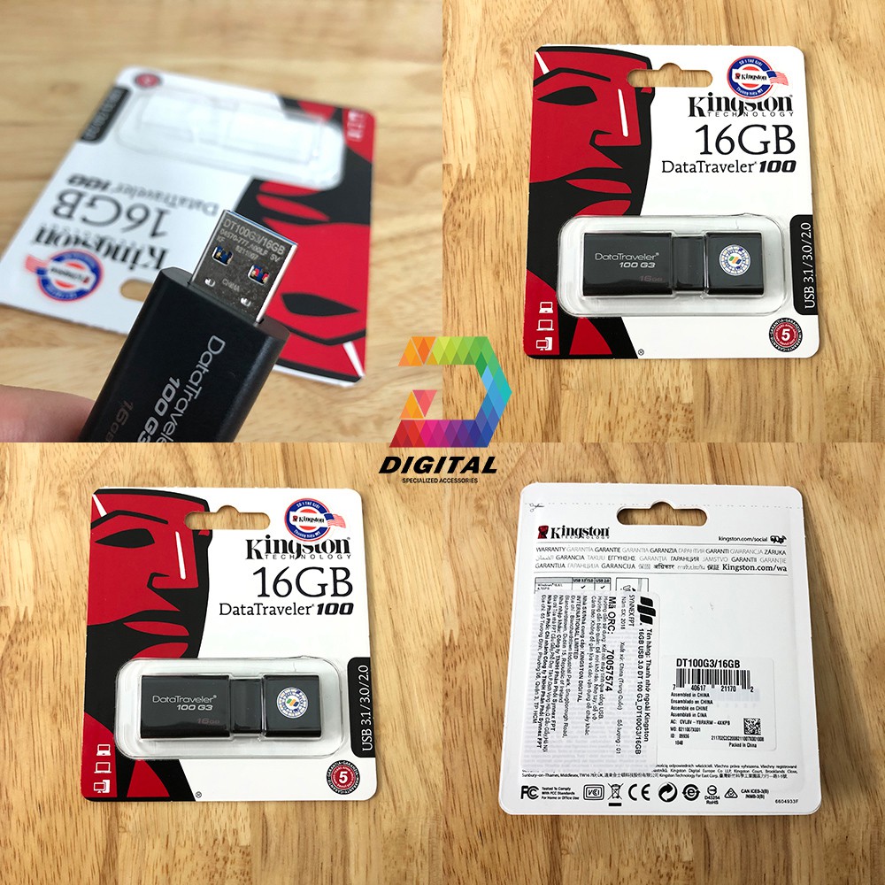 USB Kingston 16GB 3.0 Chính Hãng