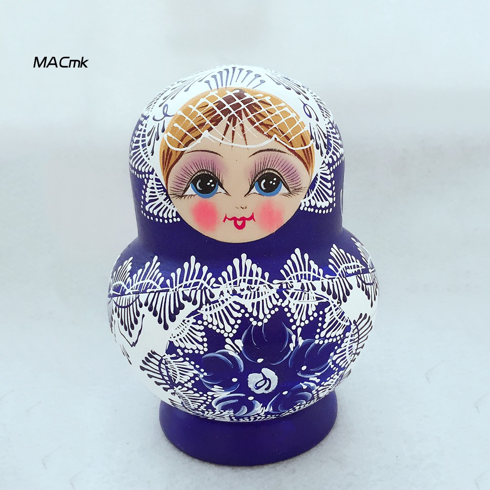 Bộ 10 Búp Bê Nga Matryoshka Bằng Gỗ