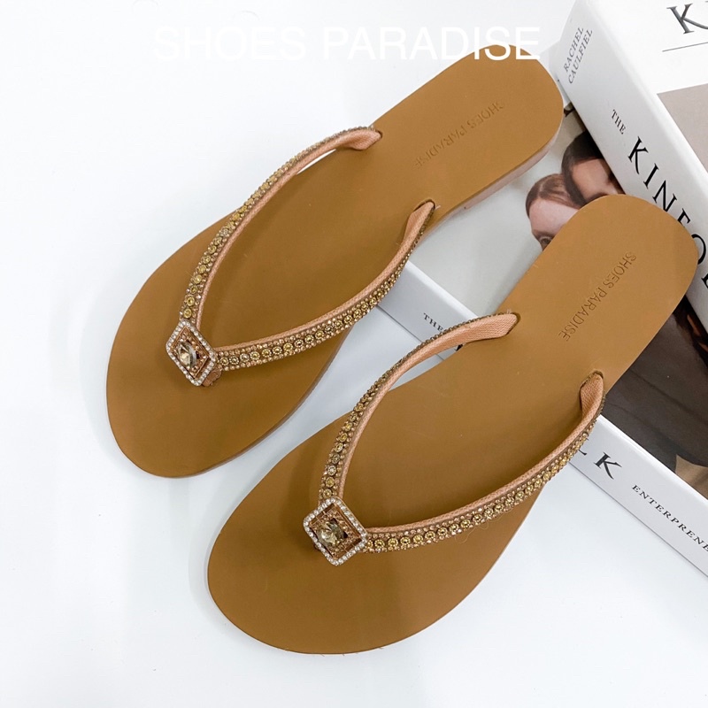 Dép nữ xỏ ngón đẹp thời trang kiểu cute đế bệt SHOES PARADISE DX02