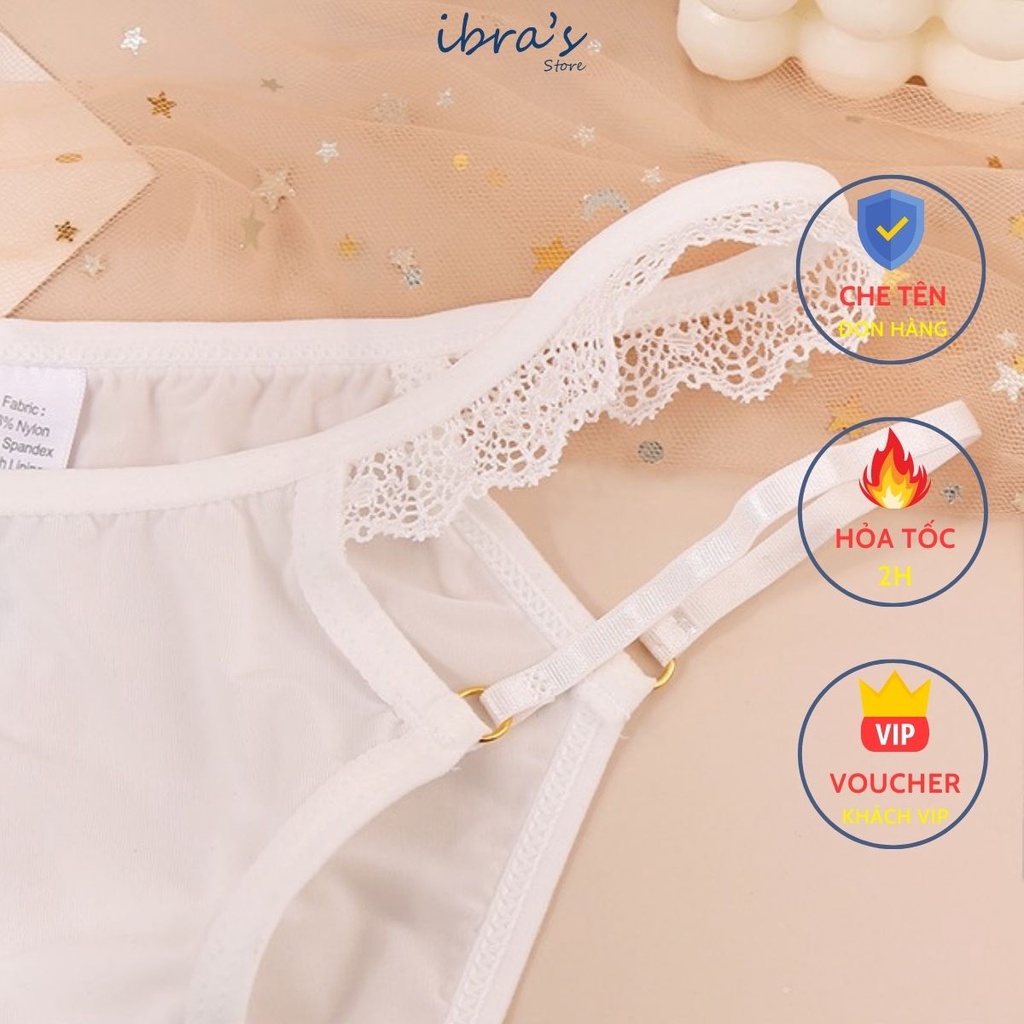 Quần lót nữ sexy iBRA's cotton cao cấp Quần lót gợi cảm dây hông viền ren cute siêu hot vải cotton mềm mại thoáng khí 72