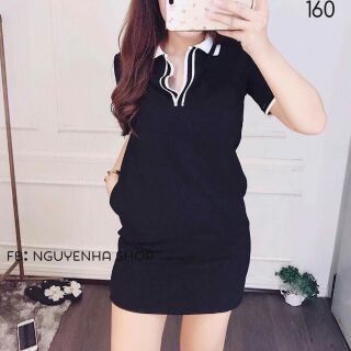 Đầm polo form suông