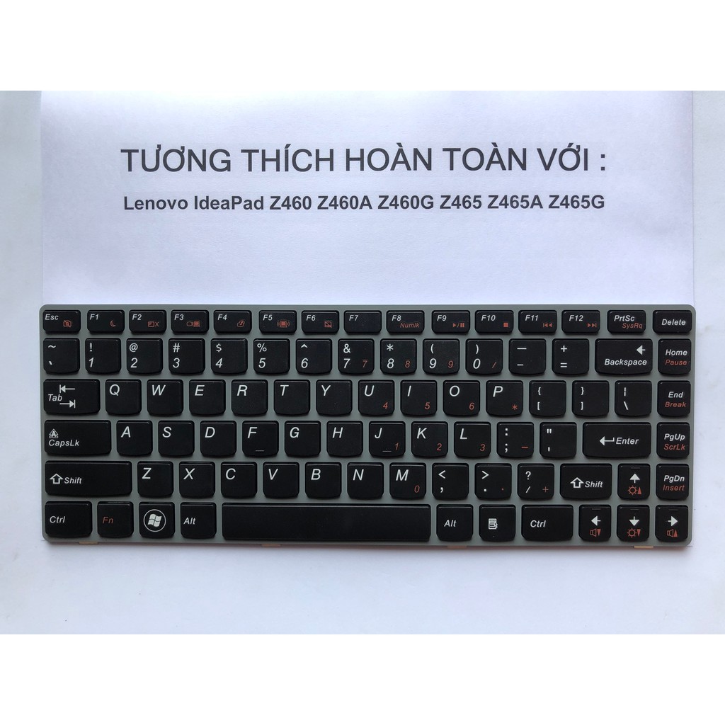 Bàn Phím Laptop Lenovo IdeaPad Z460 Z460A Z460G Z465A Z465G Hàng Mới 100% Bảo Hành 12 Tháng Toàn Quốc