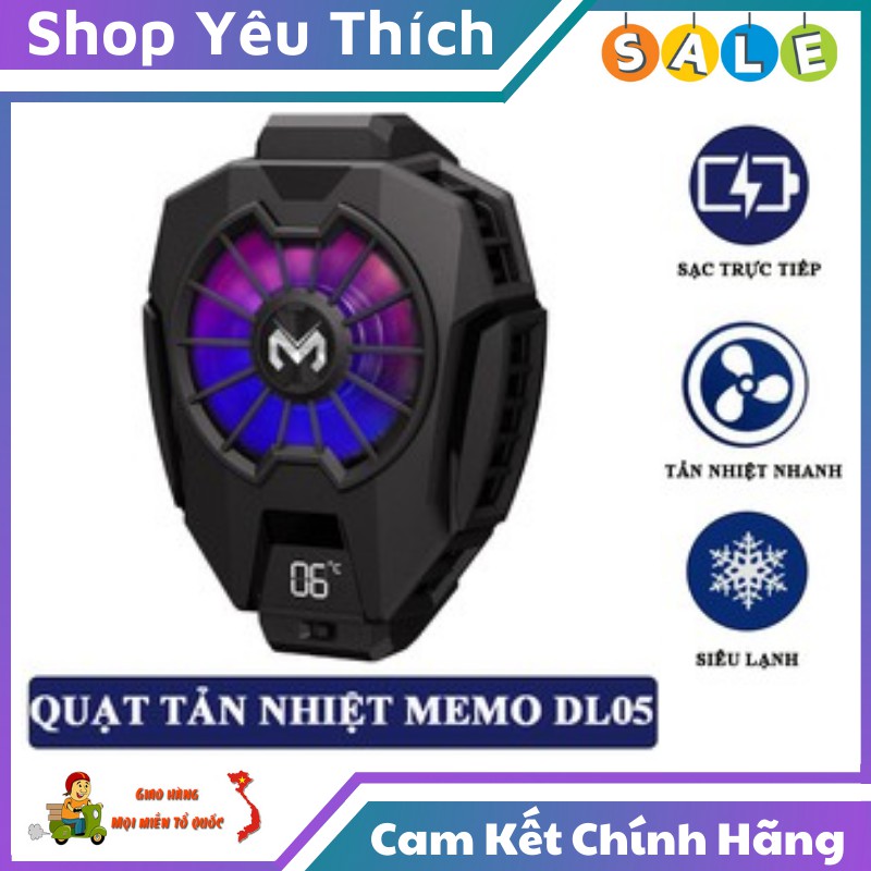 Quạt Tản Nhiệt Điện Thoại Memo DL05 Trang Bị Màn Hình LED Tương Thích Với Mọi Loại Thiết Bị