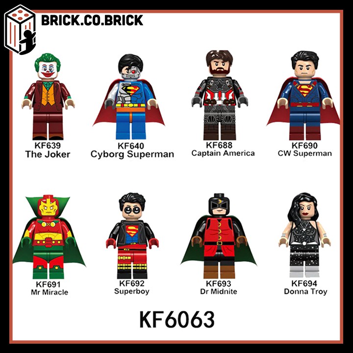 KF6063 -  Đồ chơi lắp ráp minifigure và non lego siêu anh hùng hãng Marvels DC và Avengers nhân vật Super Heroes, Iron