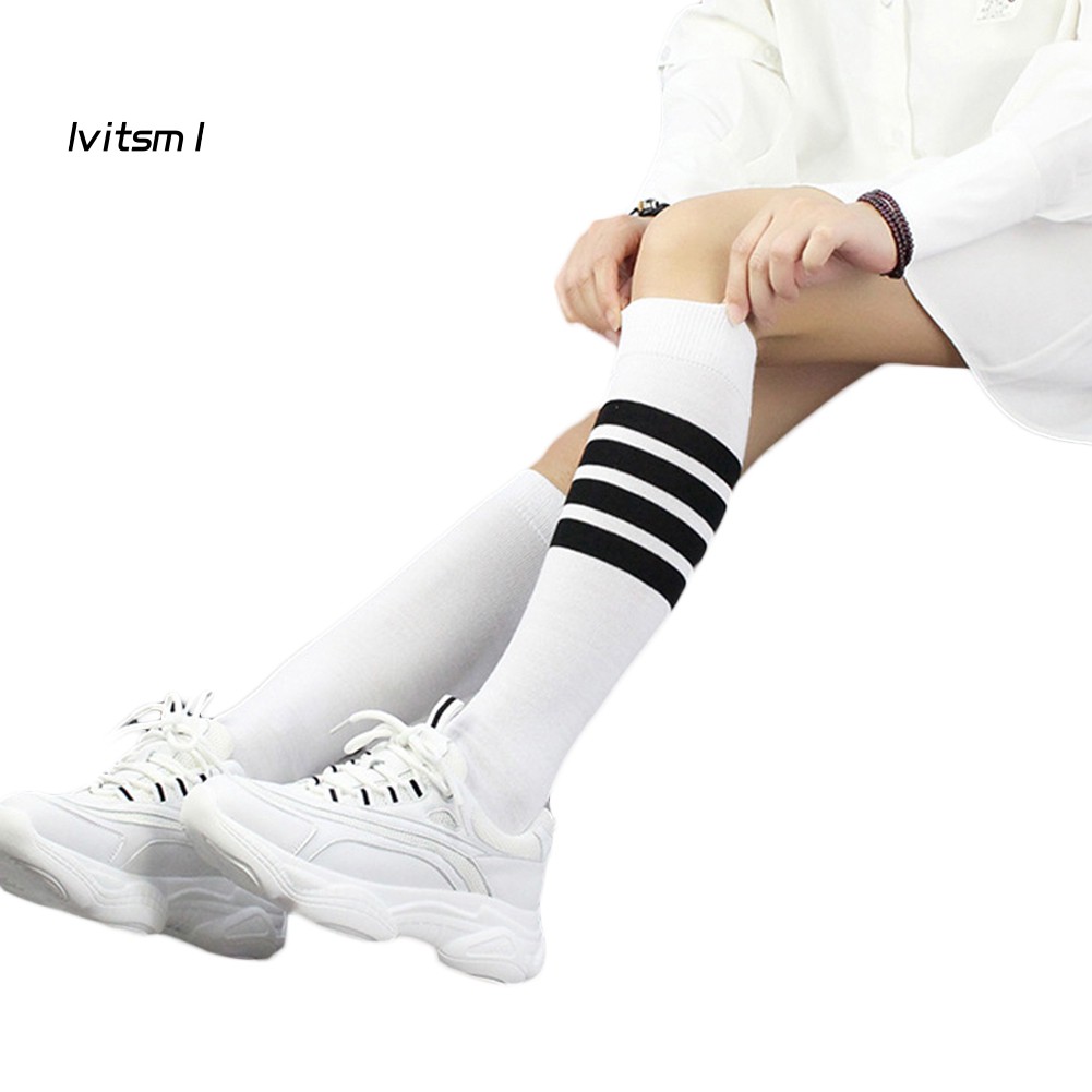 【LTM】Autumn Winter Women Stripes Letters Elastic Middle Tube Socks Warm Stockings | BigBuy360 - bigbuy360.vn