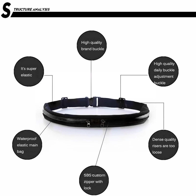 Túi Đựng Điện Thoại Đeo Hông Đa Năng Chống Thấm Nước Chống Trộm Có Khóa Kéo Điều Chỉnh Được Cho Hoạt Động Thể Thao Ngoài Trời ☞Giày Bata Chất Lượng Cao Bảo Vệ An Toàn Cho Bé