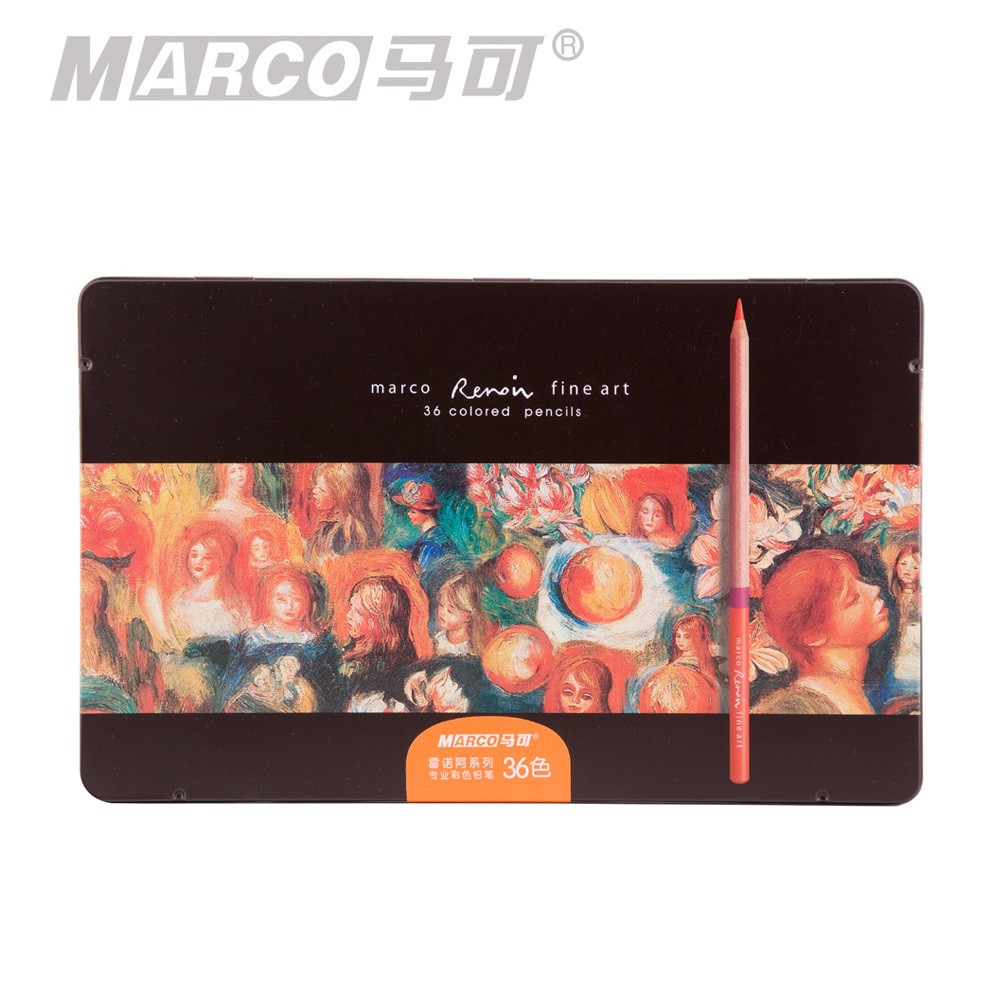 BỘ CHÌ MÀU KHÔ CAO CẤP MARCO RENOIR 36 MÀU -3100-36TN