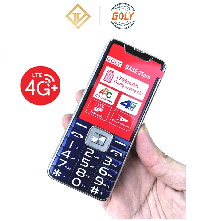 Điện thoại Goly Base 25 Pro 4G - Pin khủng, màn hình lớn - Hàng chính hãng
