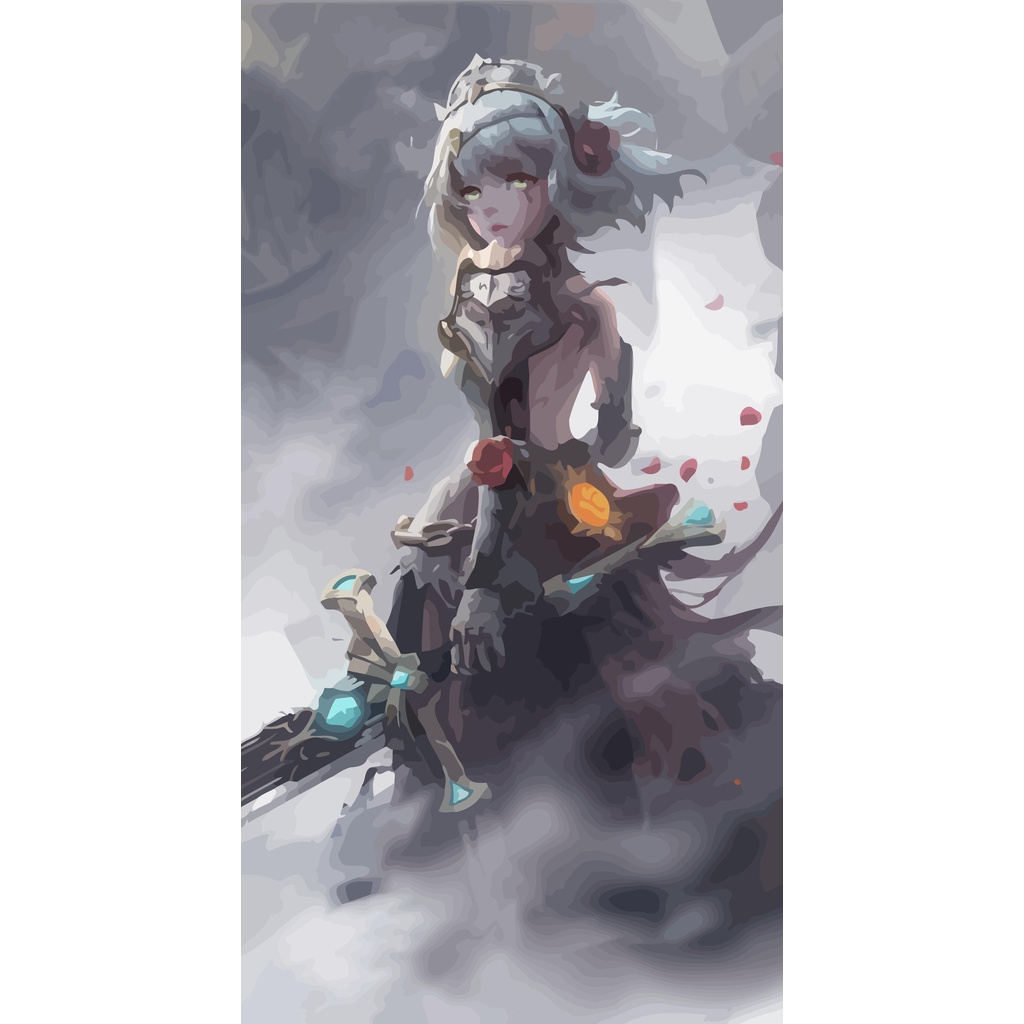 Tranh Sơn Dầu Trang Trí Hình Anime (Tự Sơn)