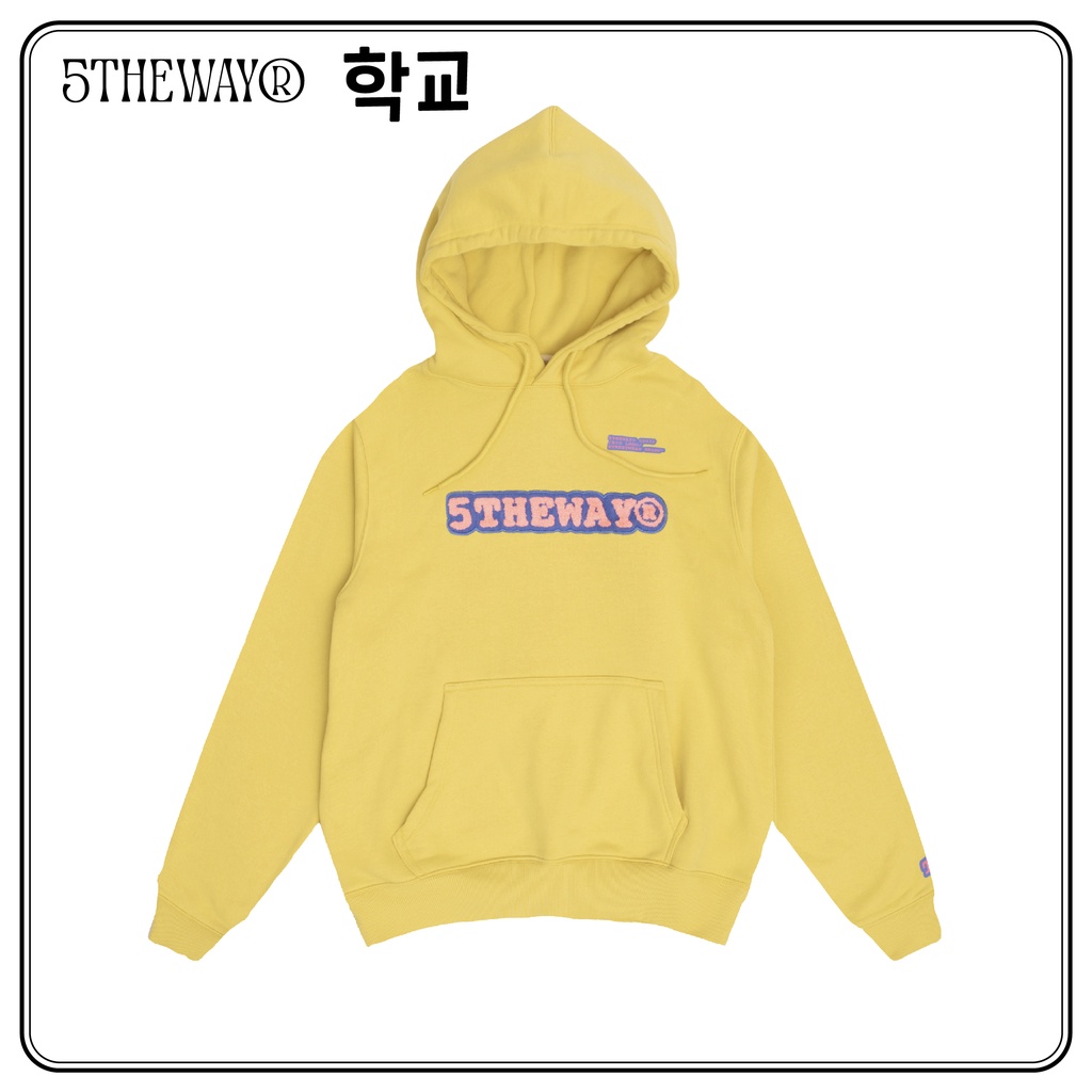 Áo Hoodie 5THEWAY /sketch/ thêu xù màu Vàng Lemon