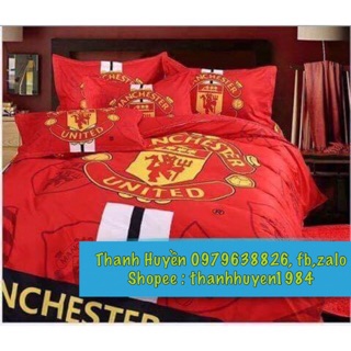 Bộ chăn ga gối hình CLB Manchester United và các đội bóng yêu thích khác chất poly siêu đẹp