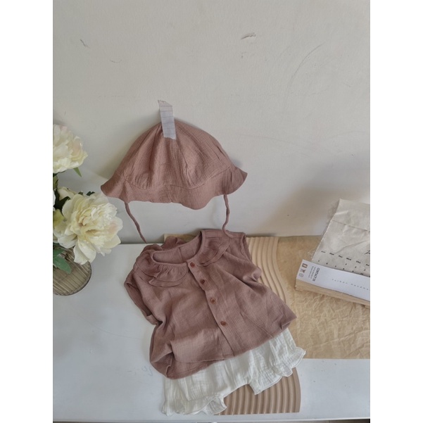 Sét áo + quần + nón đũi mềm viinli Nanci room