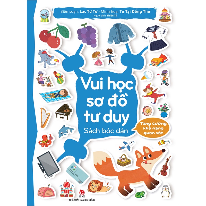 Sách - Vui học sơ đồ tư duy - Sách bóc dán - Tăng cường khả năng quan sát