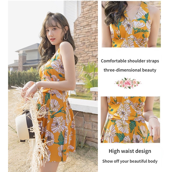Bộ Đồ Bơi Một Mảnh Cỡ Lớn Phong Cách Hàn Quốc Thời Trang Đi Biển Cho Nữ