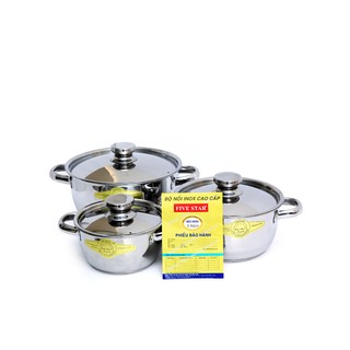 Bộ Nồi Inox Fivestar Cool 3 Chiếc