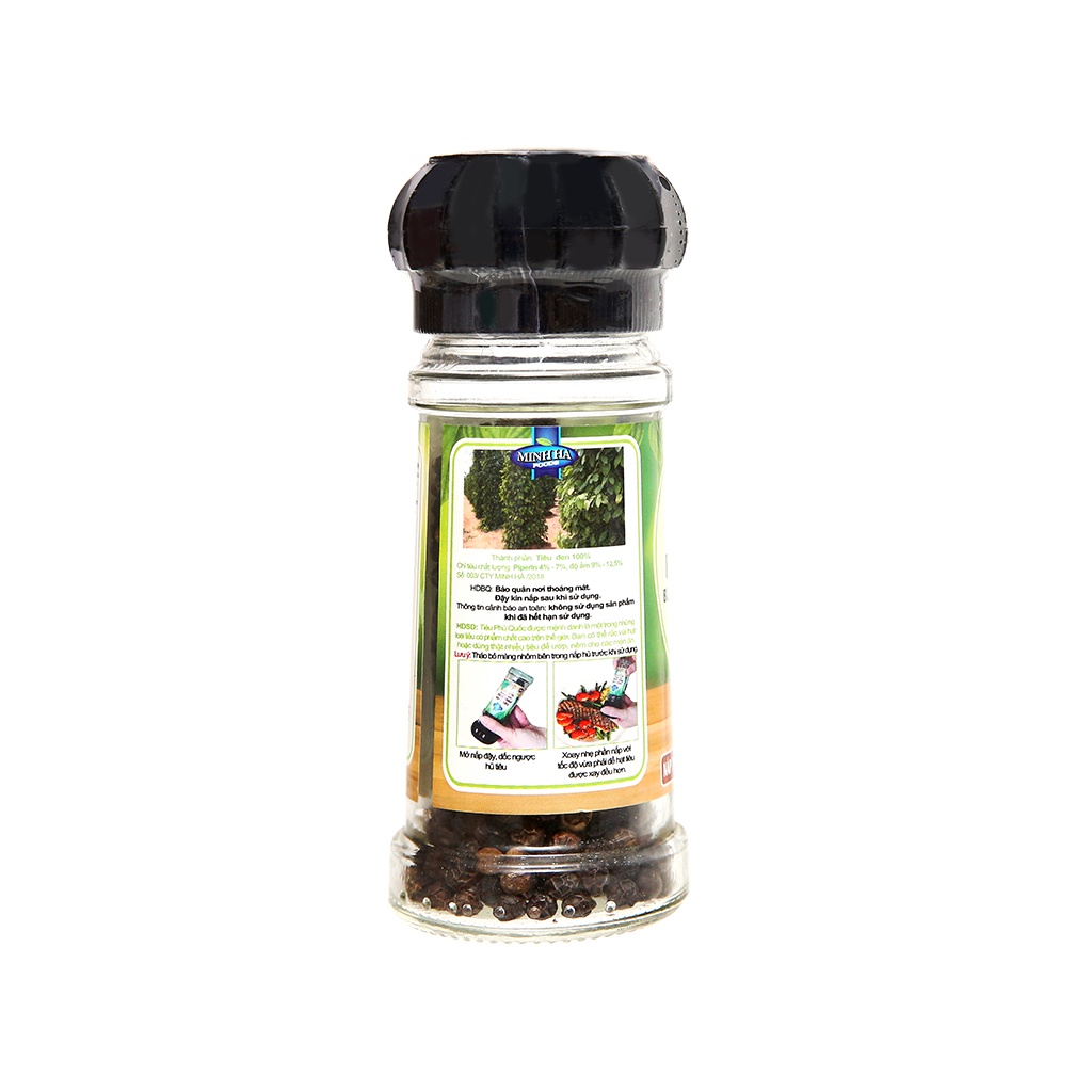 Tiêu Đen Hạt Minh Hà Hũ Có Nắp Xay 40g