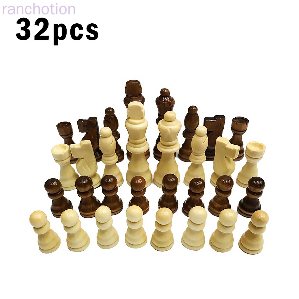 Bộ Bàn Cờ Vua 32 Quân Bằng Gỗ 7.7cm