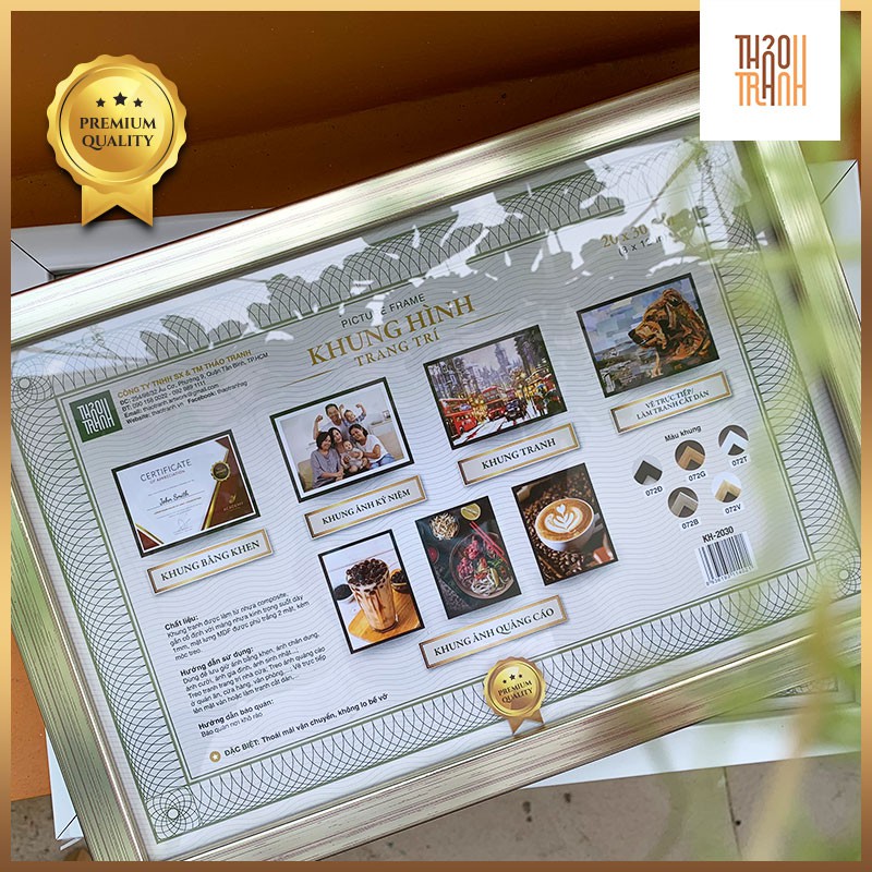 Khung Hình Treo Tường (20x30, 25x35, 30x40), Khung Bằng Khen, Khung Tranh Trang Trí - Nhựa Mica trong suốt, sang trọng | BigBuy360 - bigbuy360.vn